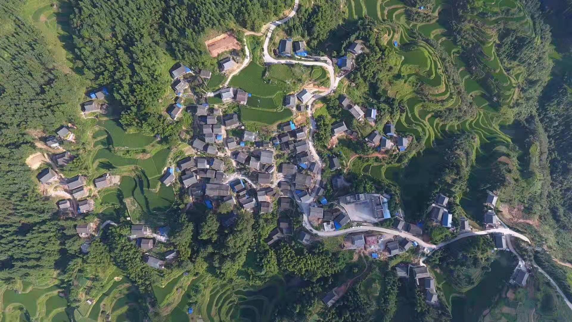 Yunnan village aerial